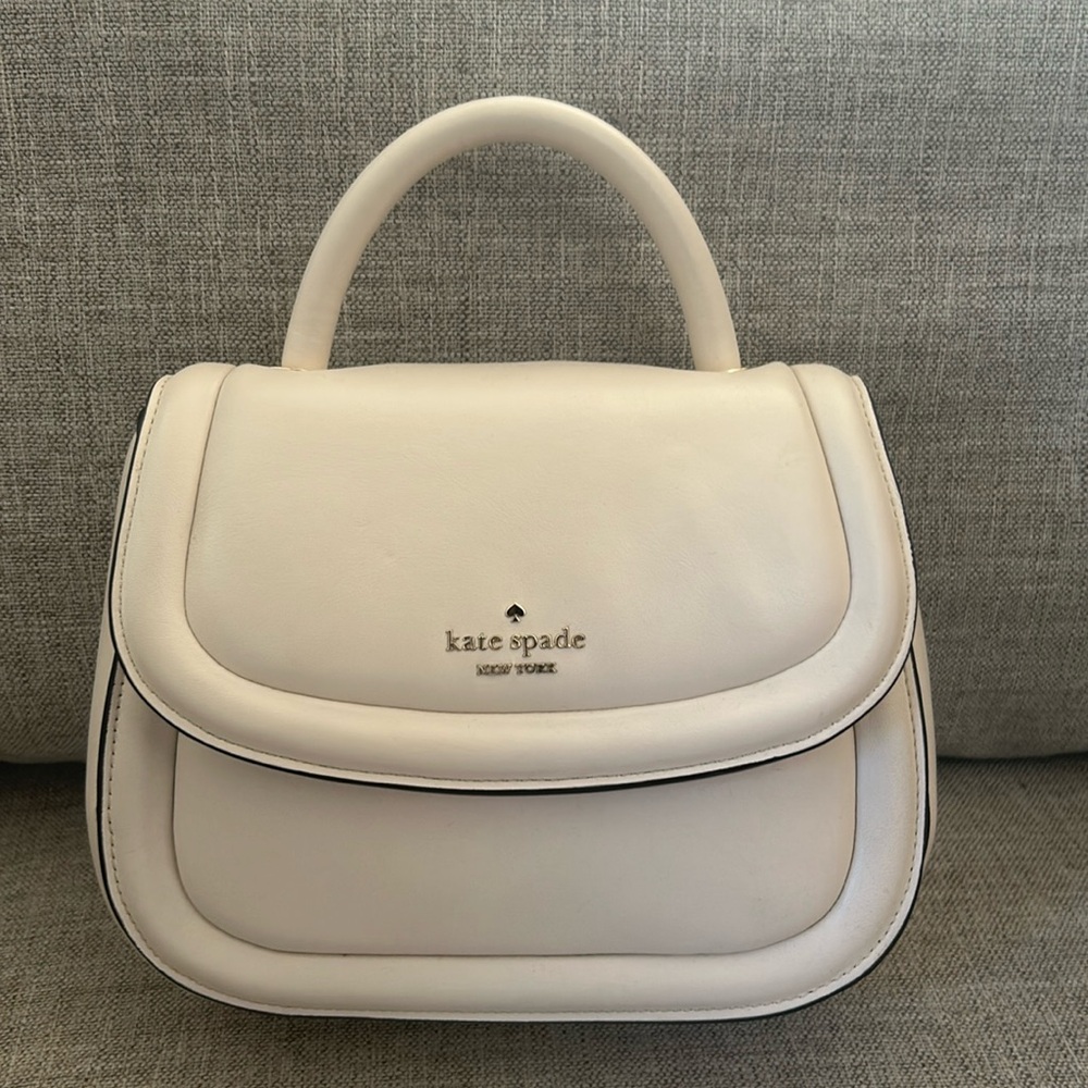 Kate spade puffy smooth leather top handle purse **never worn** - Picture 2 of 4